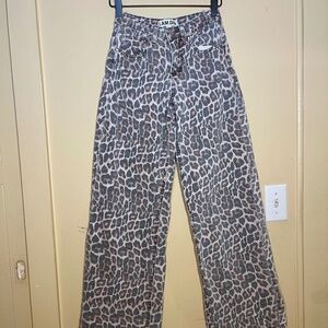 I.AM.GIA Gray Jacket with Leopard Accents